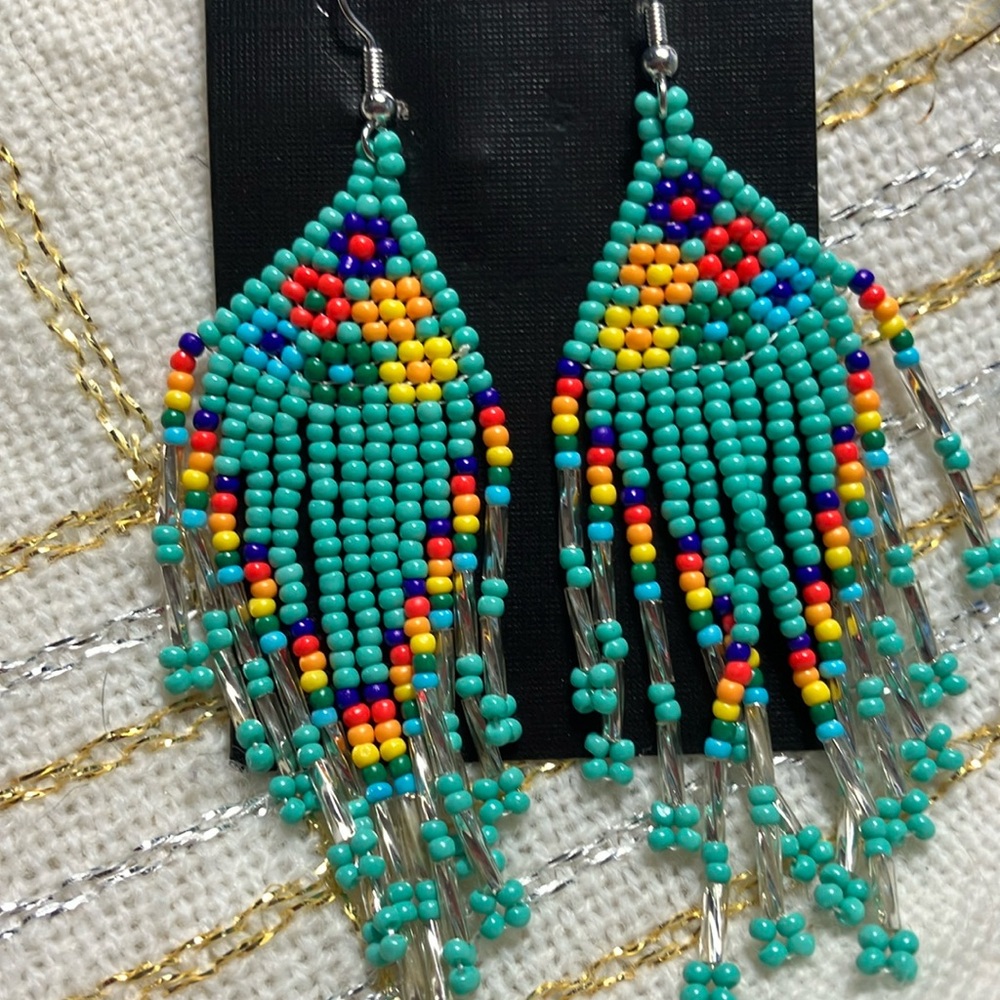 Boho beaded earrings